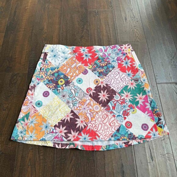 Rip Skirt Dresses & Skirts - Rip Skirt Women Hawaii Patchwork Wrap Skirt Travel Summer Multicolor Size XL